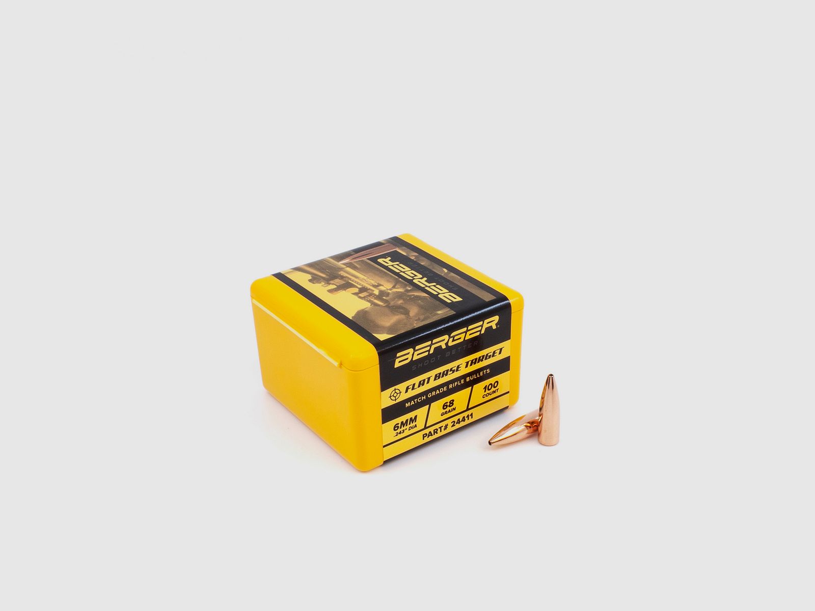 Berger Geschoss 6mm/.243 FB Target 68GR 100 Stück
