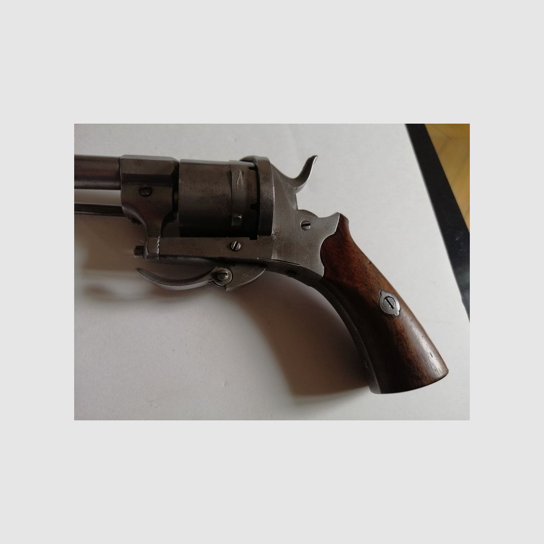 Schöner Lefaucheux-Typ Liège Perkussionsrevolver im Kaliber 7 mm – Ausgezeichneter Zustand, Bild 7 von 20