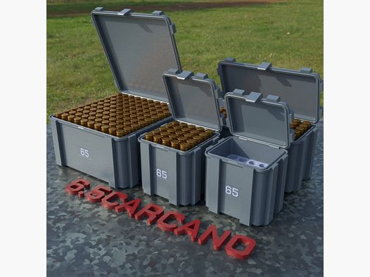 Filamelt Munitionsbox / 6.5mm Carcano / ‘Klappdeckel’ / Patronenbox, Ammo Box