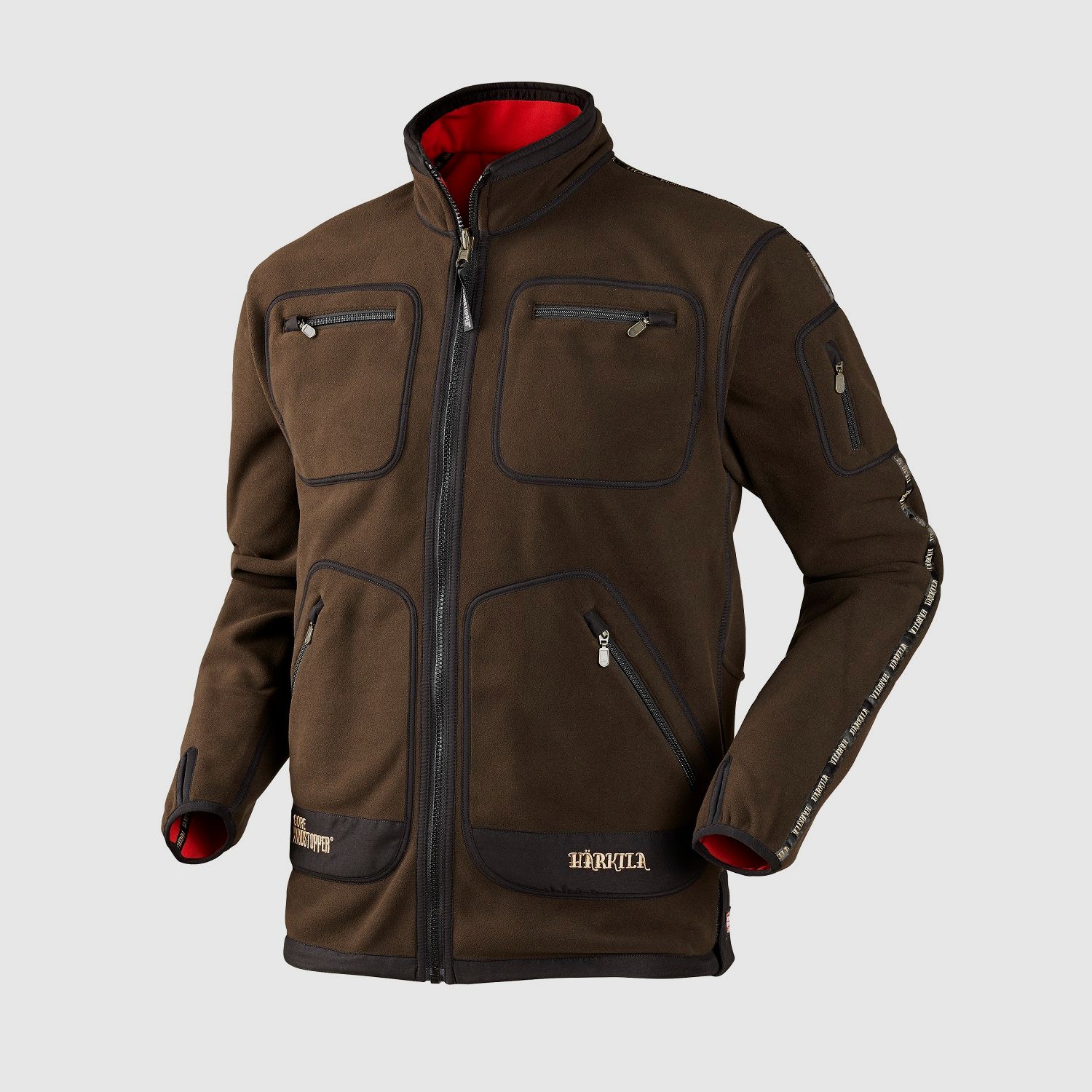 Hrkila Kamko Fleecejacke Brown / Red