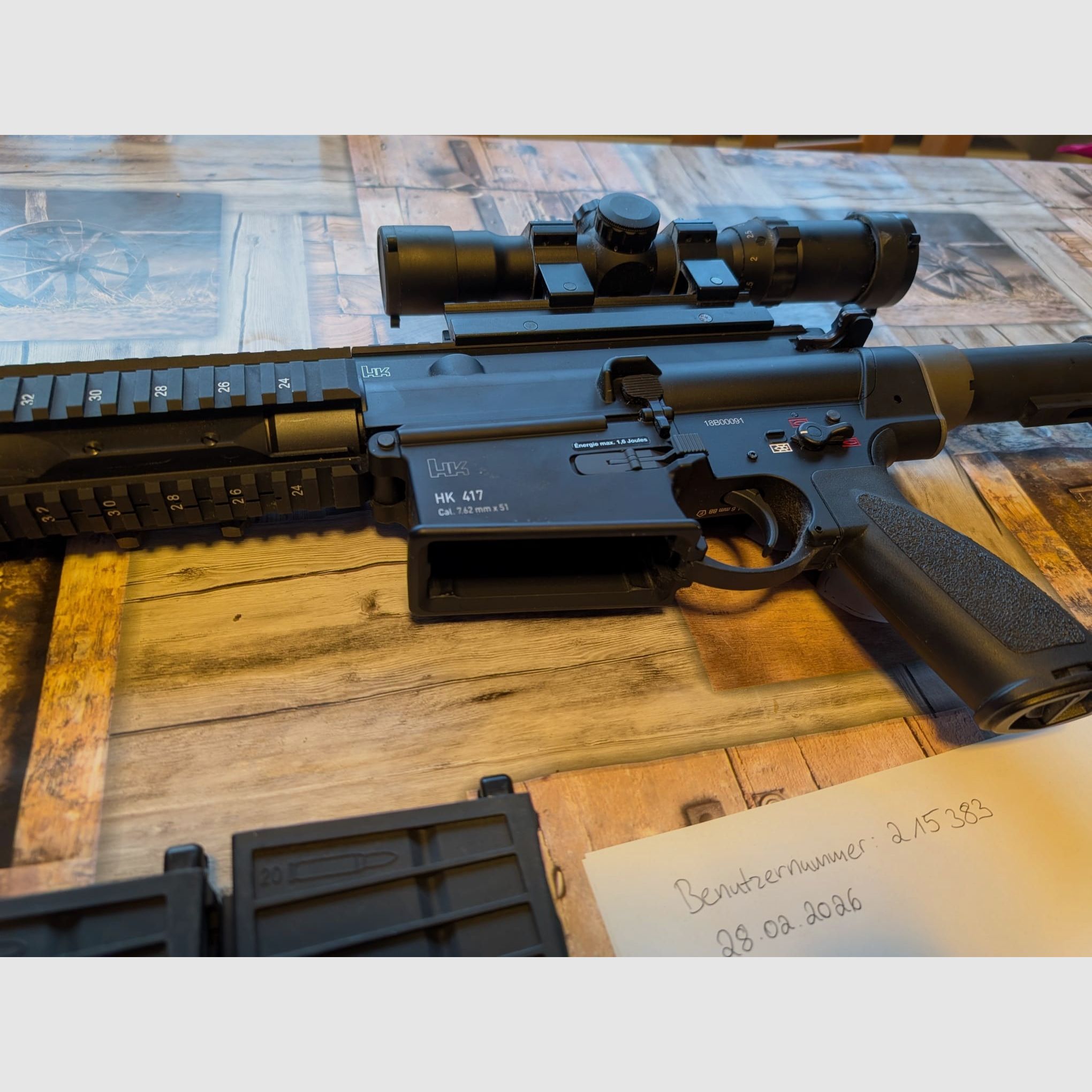KWA Heckler & Koch HK417 A2 Vollmetall GBB 6mm BB schwarz