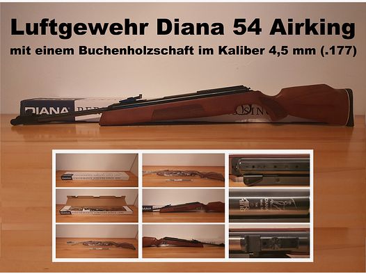 Diana 54 Airking air rifle in caliber 4.5 mm (fixed barrel / side lever)