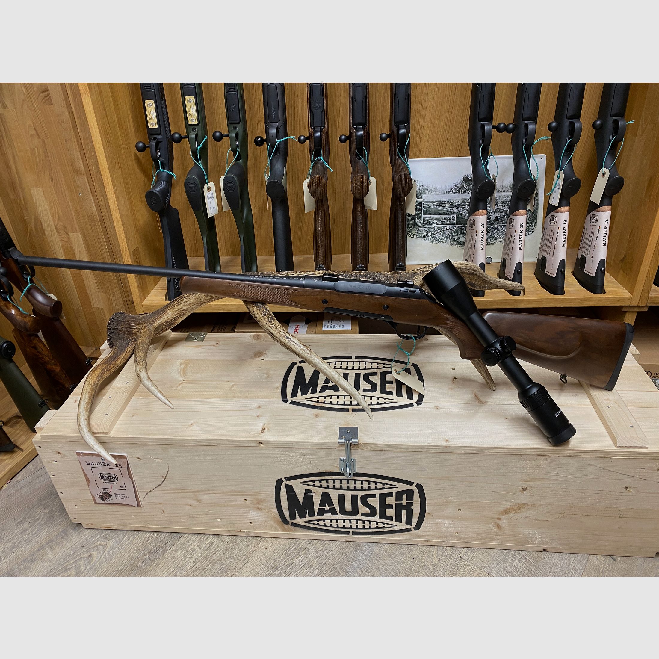 Haenel Jaeger 10, mit Bauer HD 2-12x50