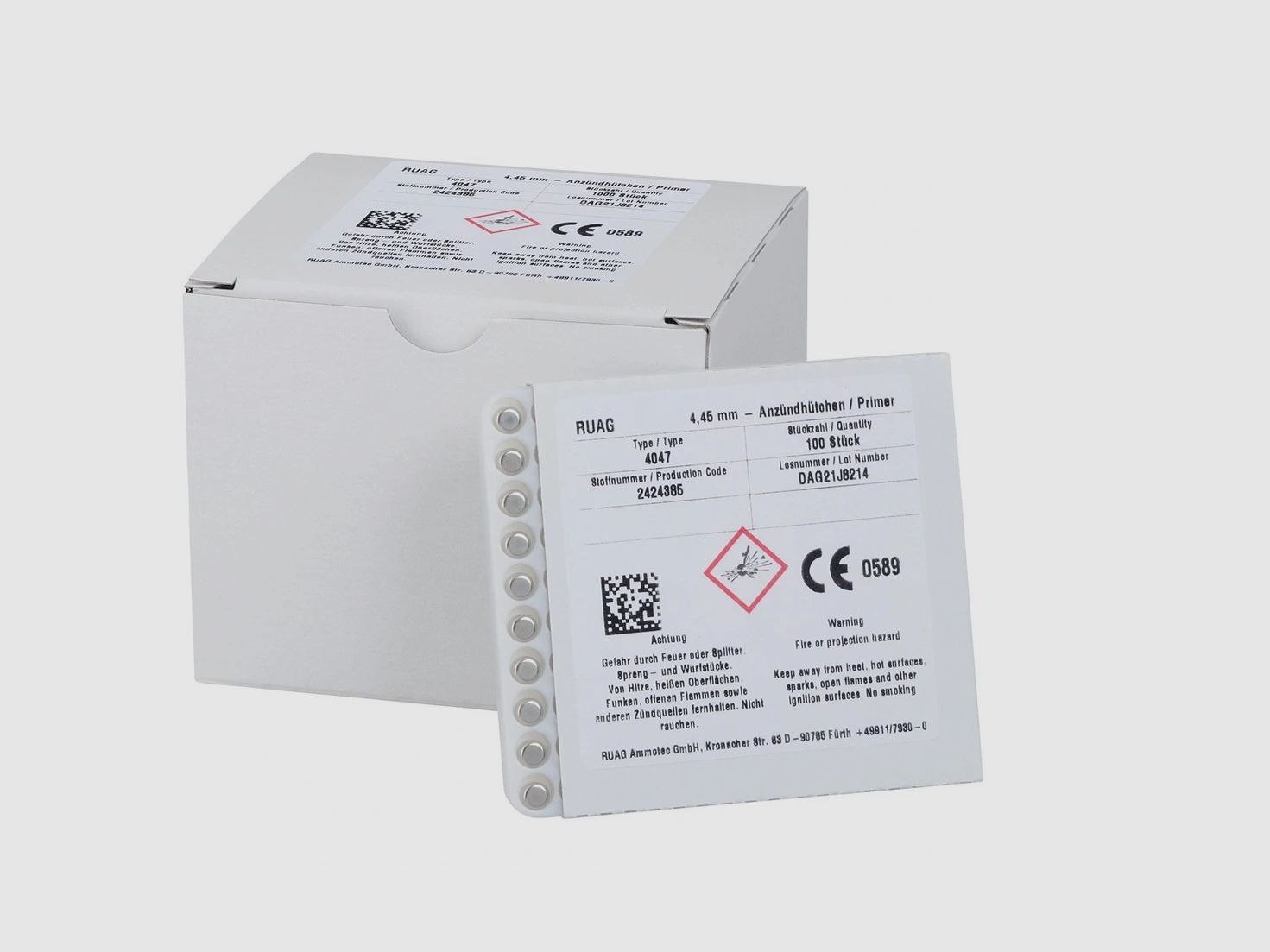 Zündhütchen Nr. 4047 Small Pistol Magnum RWS