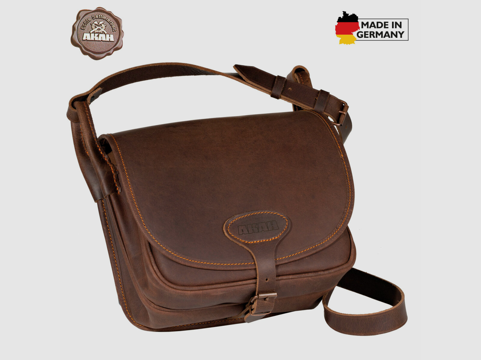 AKAH Frstertasche aus Pull-up Leder