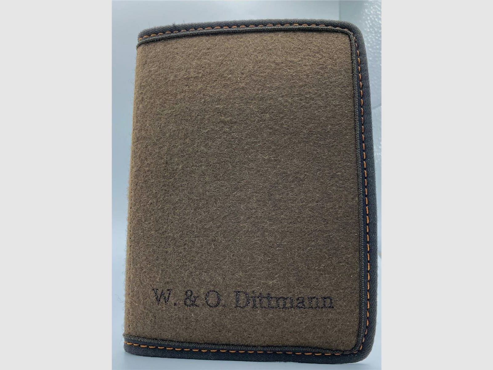Estuche de licencia de caza AKAH W.&O. Dittmann marrón (fieltro)