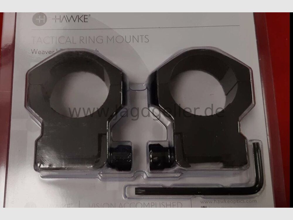 Akah riflescope 2-12x44 LA with HAWK tactical mounting rings