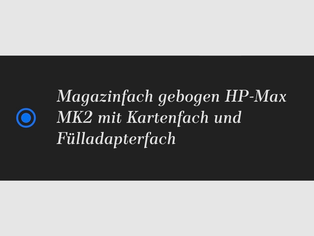 HP MAX MK II mit Zubehörteile 