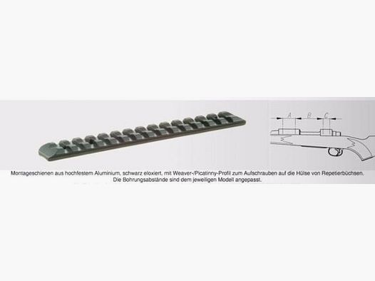 RECKNAGEL Basis/Schiene f. Montagen f. Rem. 700 short Picatinny-Schiene, Stahl