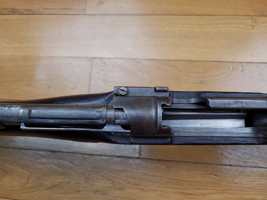 Peu courant fusil mauser brésilien – modèle Mq.30M954 – re chambré 300 Win Mag – bois et garnitures en bon état – très bon canon – marquages en parfait état – BE+, image 14 sur 25