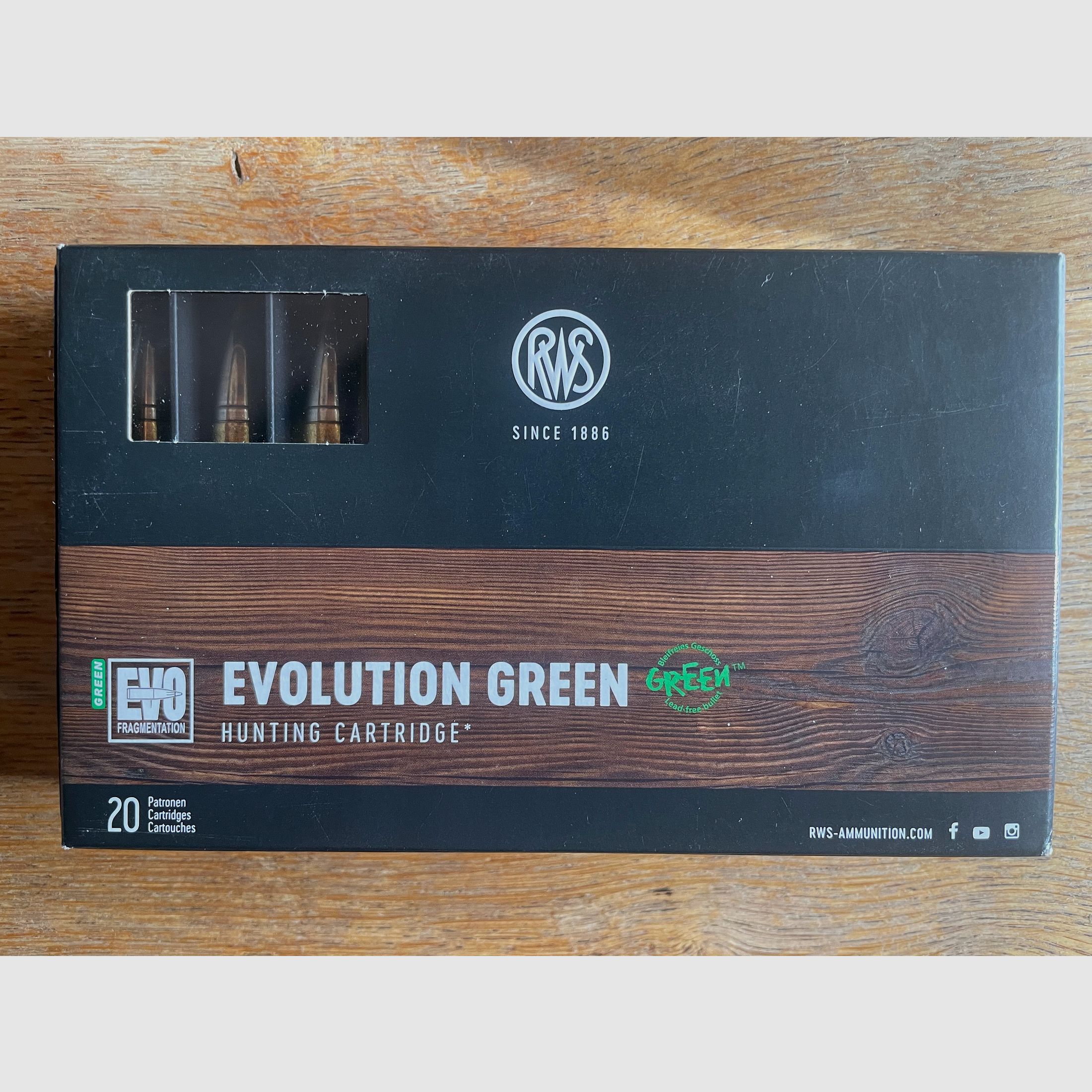 RWS Evo Green 9.3x62 11,9g/184gr Jagdpatrone - 37 Stück