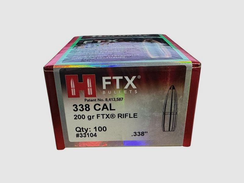 Hornady .338 Caliber (MARLIN EXPRESS) FTX in 200 Grain