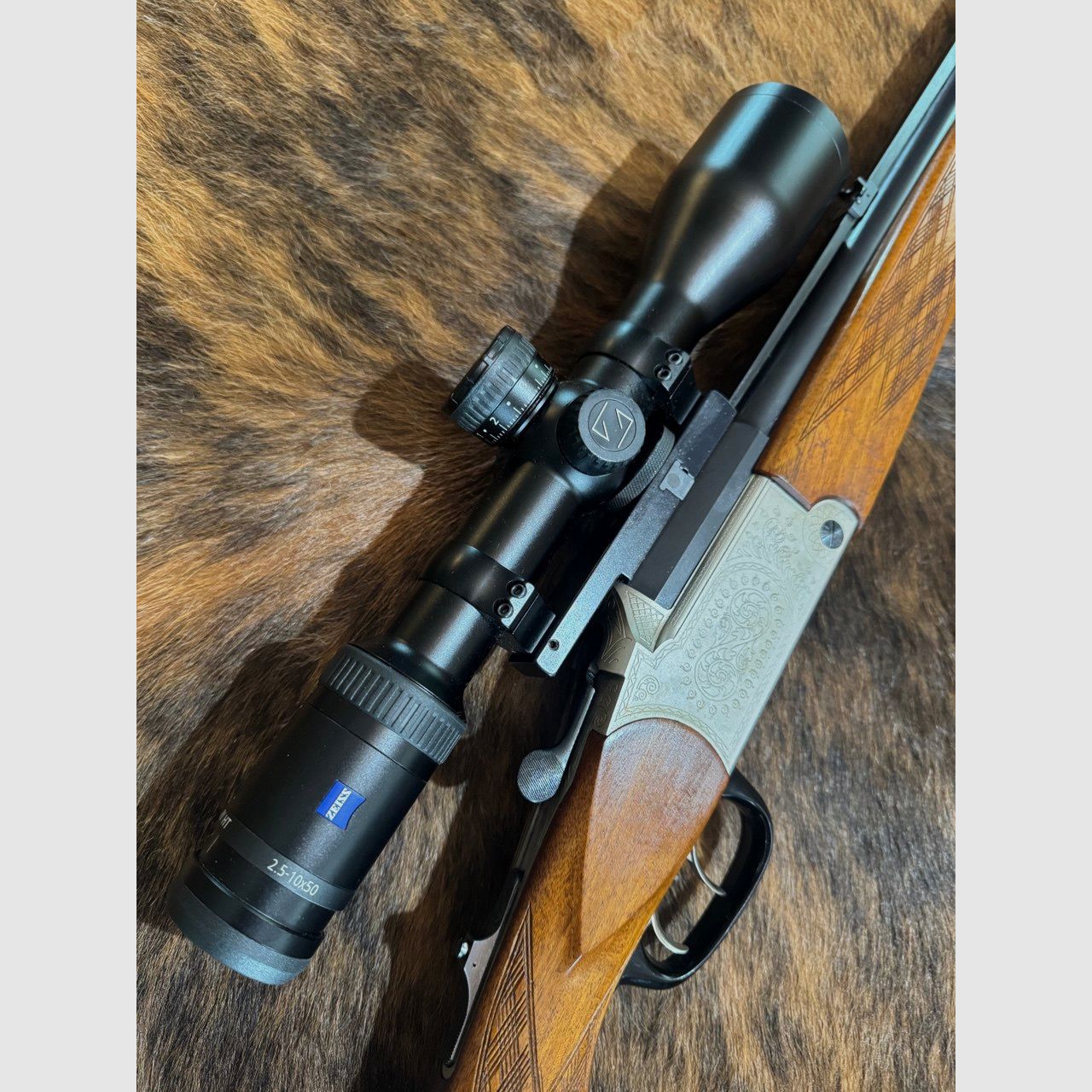 Blaser – Bockbüchsflinte BBF ES70 calibro 7x57R + 12/70 con ottica Zeiss