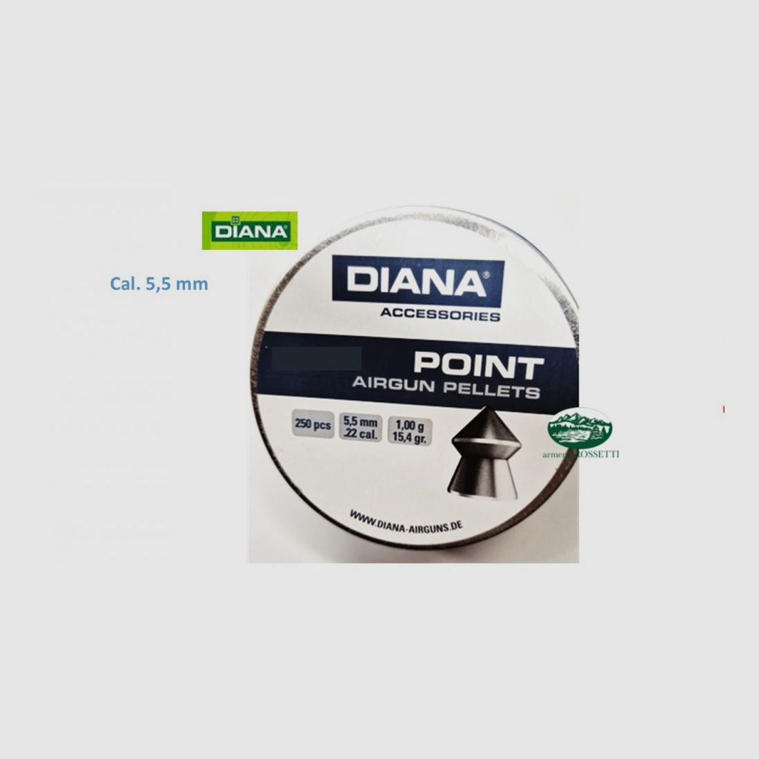 DIANA Projectiles Point cal. 5,5mm 15,4gr.