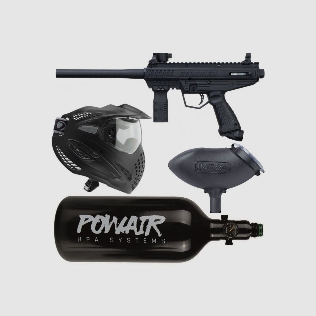 Conjunto completo de marcadora de paintball Tippmann STORMER