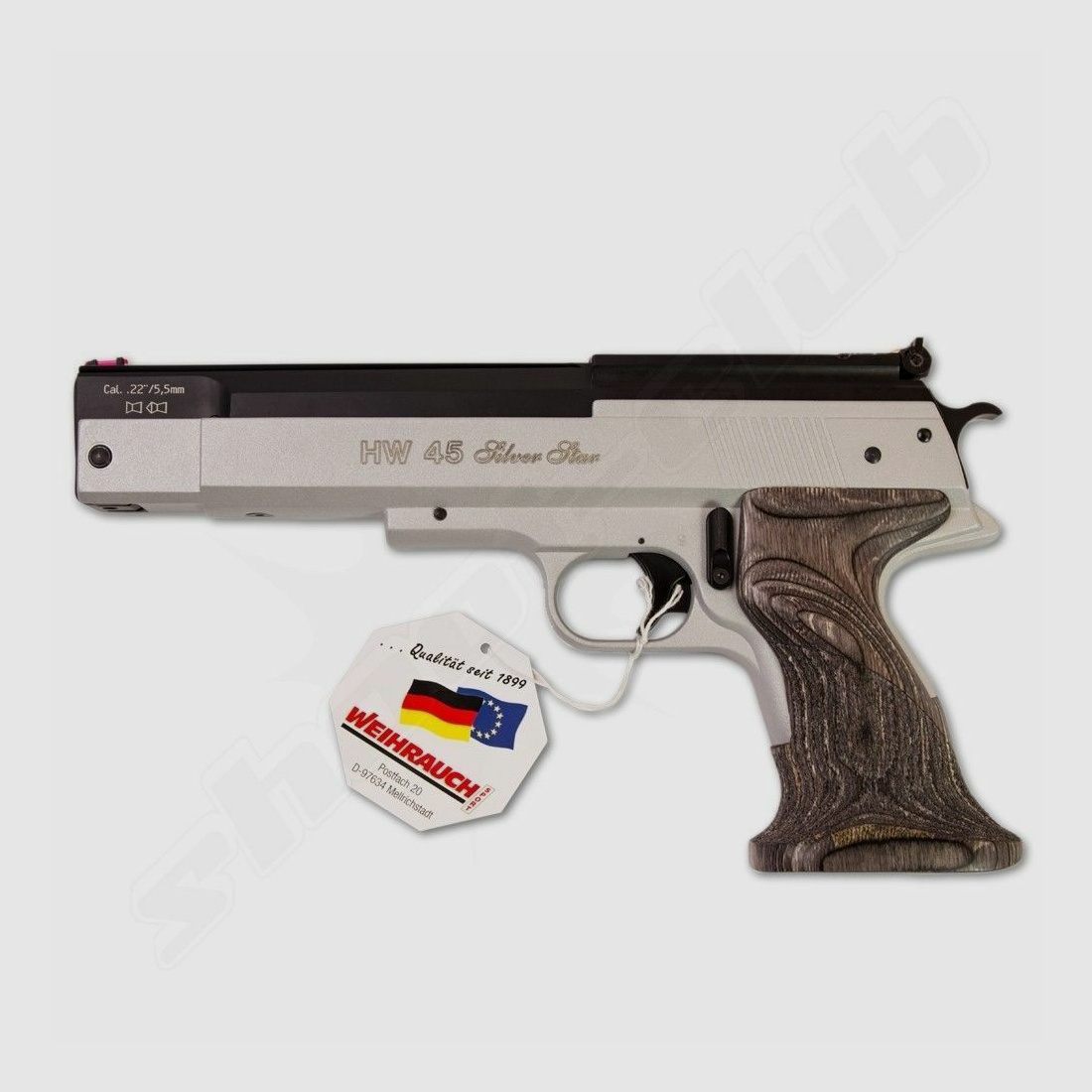 Weihrauch HW 45 Silver Star Air Pistol 5.5mm Diabolo