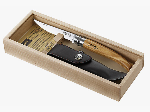 Opinel Slim Line, Geschenkset in Holzbox