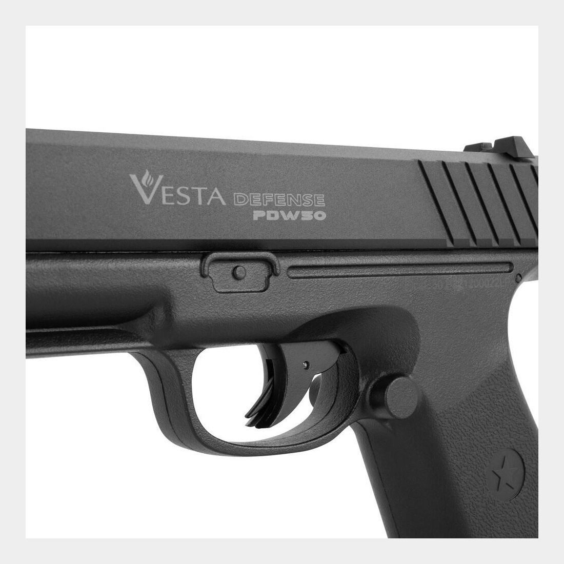Vesta PDW.50 RAM Pistole cal. 50 Schwarz Munitions-Set Rubberballs