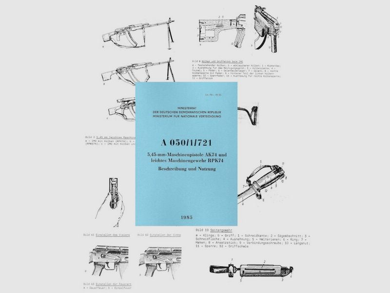 Nachdruck DDR NVA Dienstvorschrift AK 74 Kalschnikow