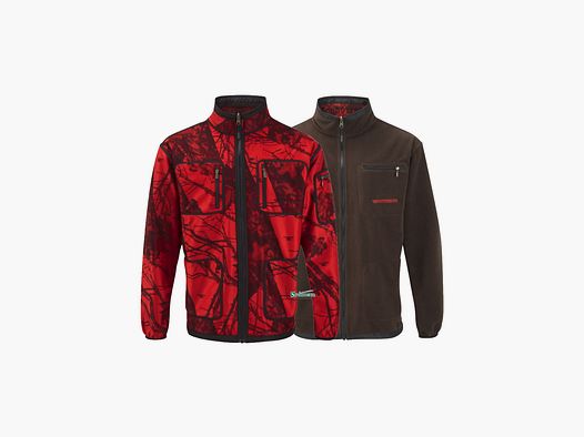 SHOOTERKING Softshell Herren Jacke 2 in 1 Mossy Oak Red