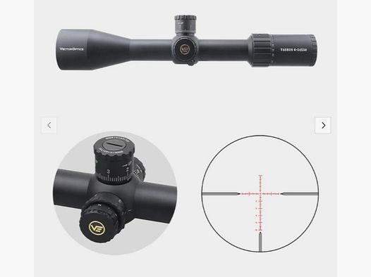 Vector Optics SCOL-46 Taurus Zielfernrohr 6-24x50SFP HD - Montage für 21mm Picatinny/Weaver