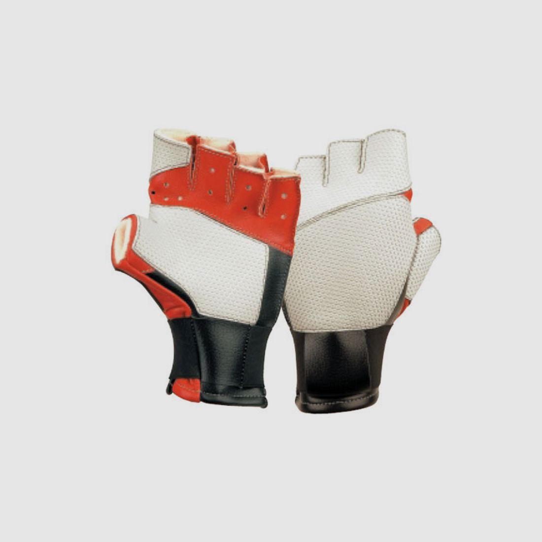 Kustermann Grip-fingerless red for left-handed shooters-right hand shooting gloves