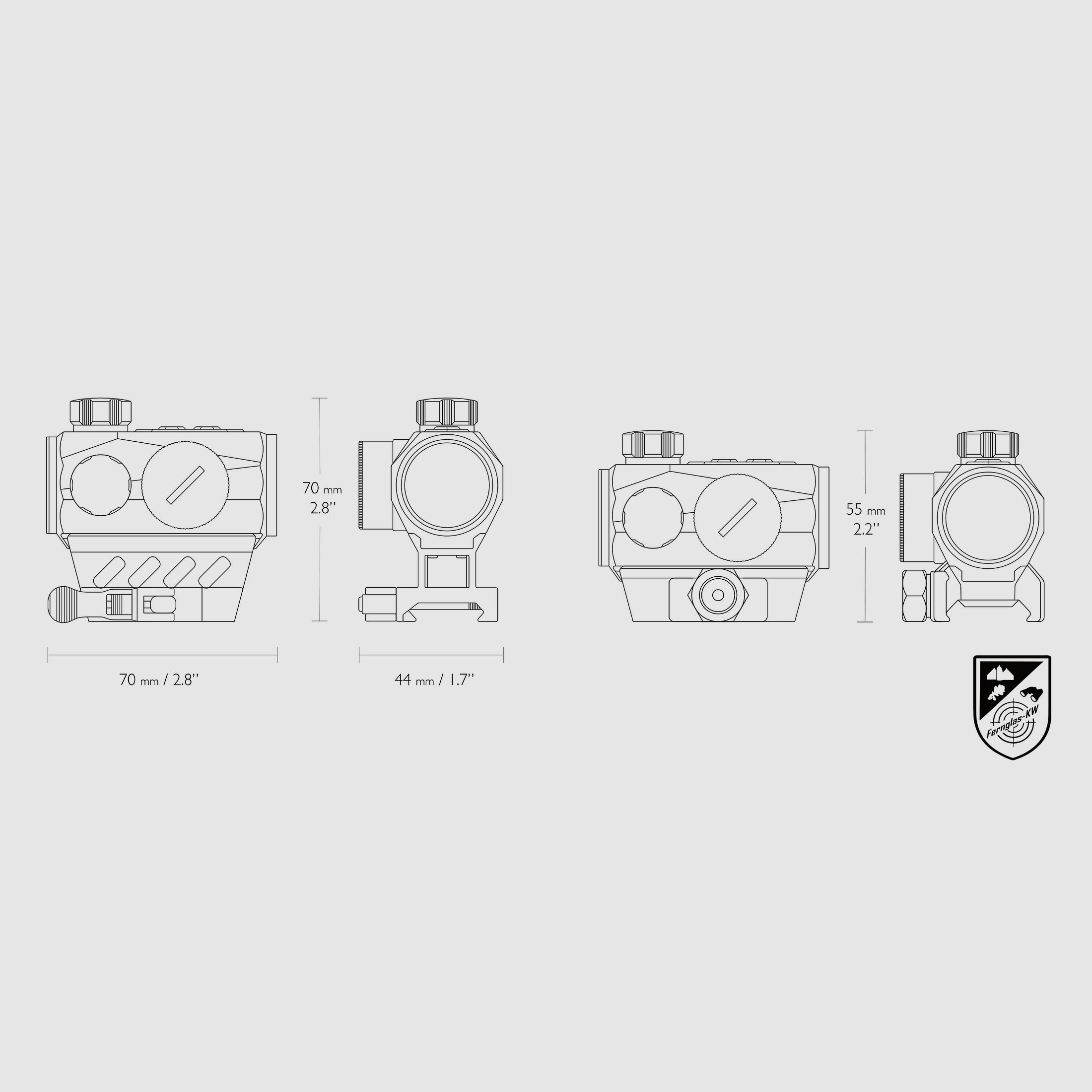 HAWKE Rotpunktvisier 12127 Endurance 1x25 Weaver 3 MOA, Bild 4 von 4