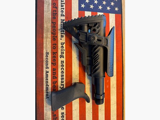 FAB Defence GL Shock-Schulterstütze (Edition Drake Associates +  Batterie/Werkzeugfach)  Buffer Tube inclusive und  AR15 Style Griff
