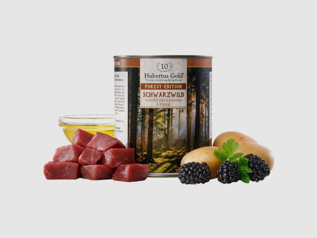 Hubertus Gold Forest Edition Schwarzwild mit Kartoffeln + Brombeeren und Distelöl 800g