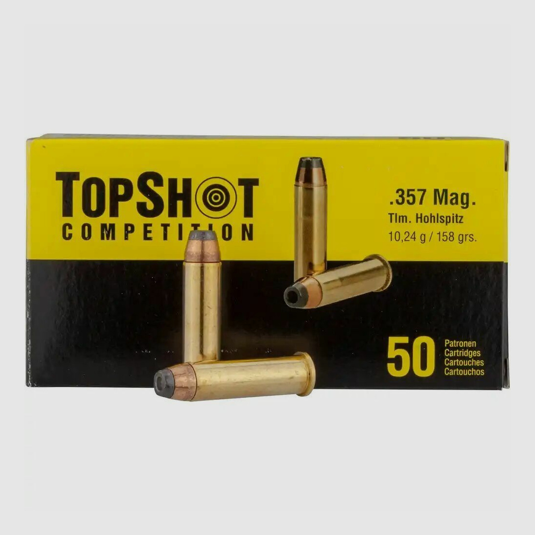 TopShot Competition .357 Magnum Teilmantel HP 10,2 g / 158 grs. / 50 Stk