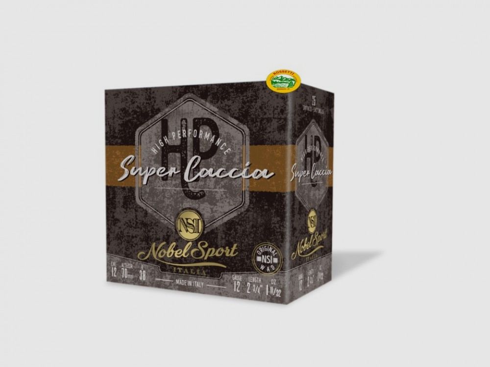 NOBEL patronen SUPER CACCIA HP kal.12 gr.38 pb.6 speciale duif