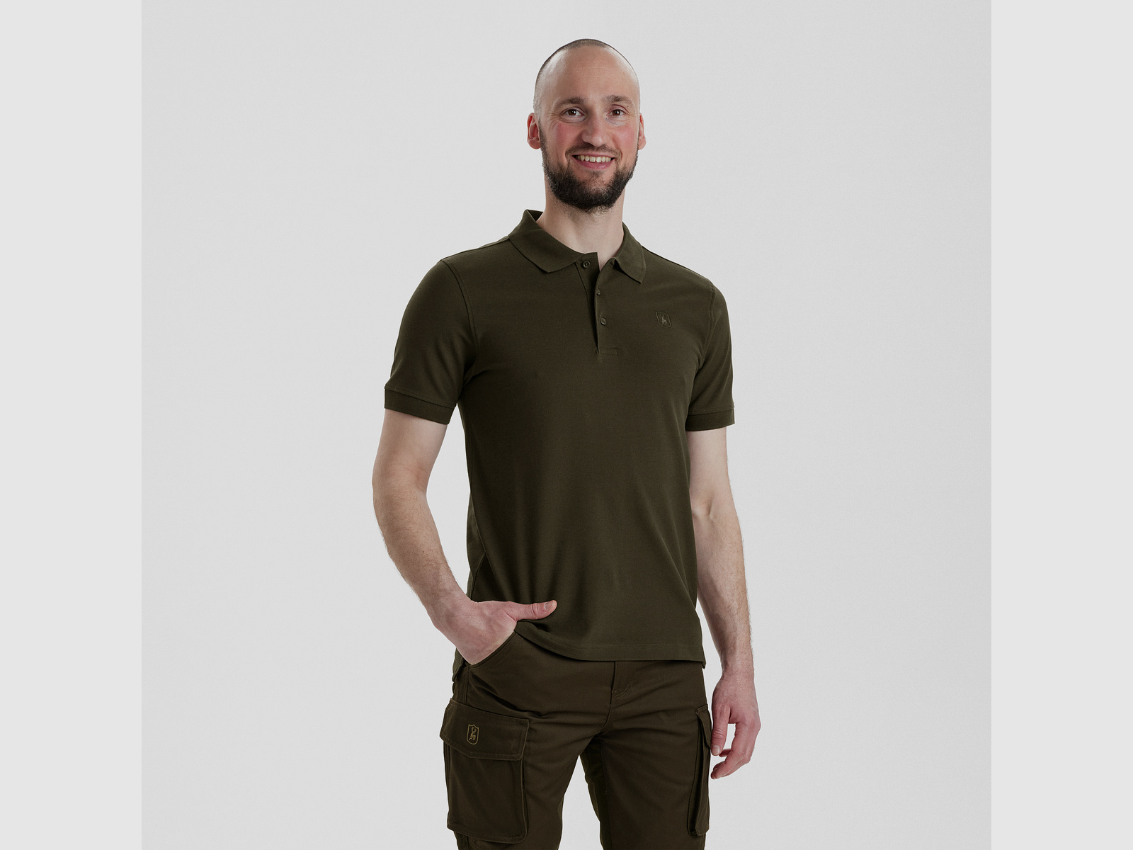 Harris Polo Shirt - Deep Green - Size: M
