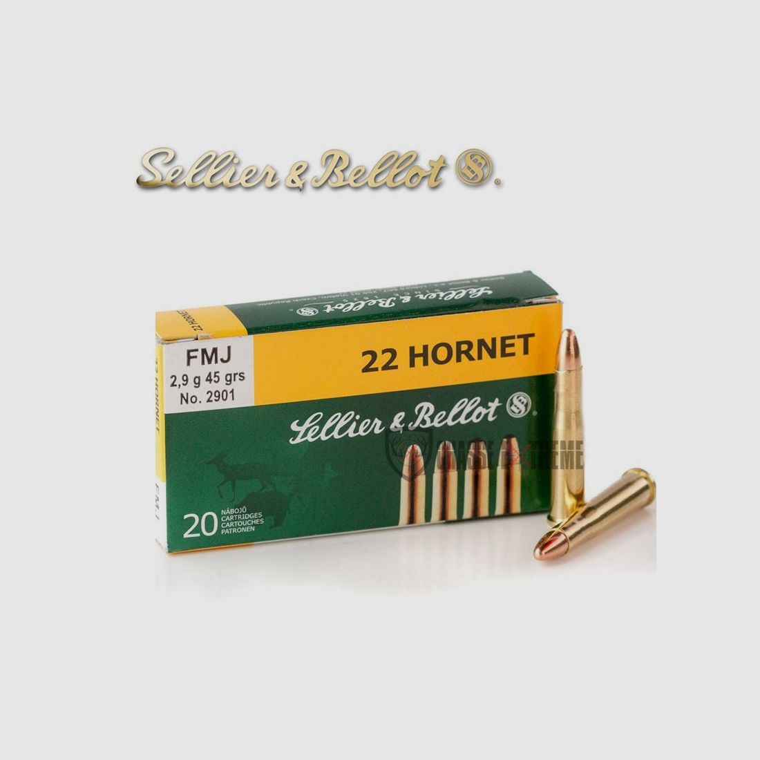 20 Munitions S&B cal.22 Hornet 45gr FMJ