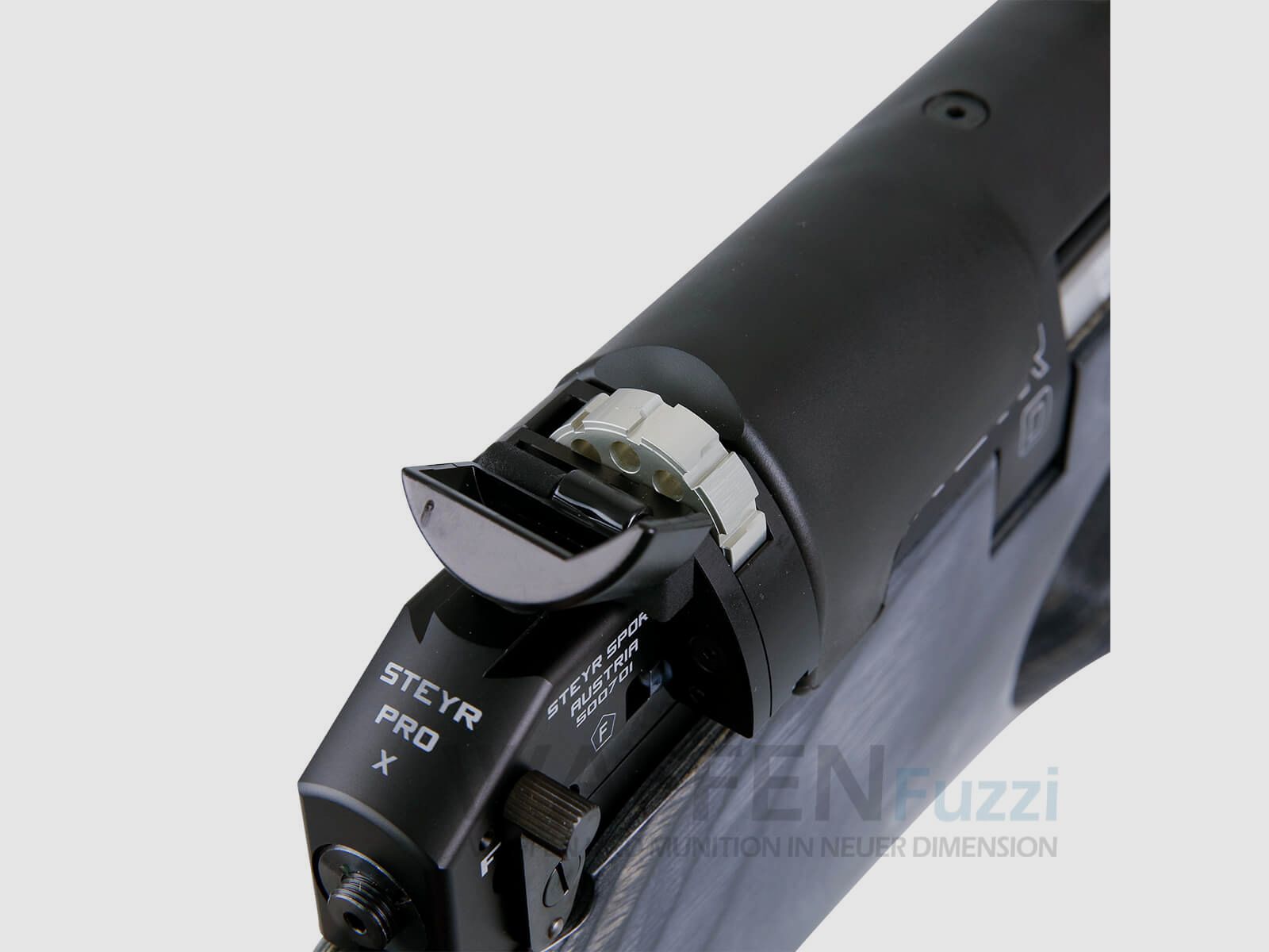 Steyr Pro X Scout gris en bois lamellé 4,5 mm avec QF, image 6 sur 7
