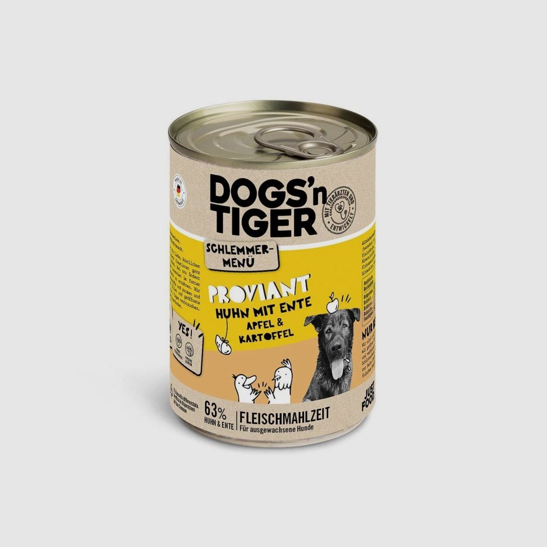 Dogs'n Tiger Katzen Nassfutter Proviant Huhn & Ente 400g