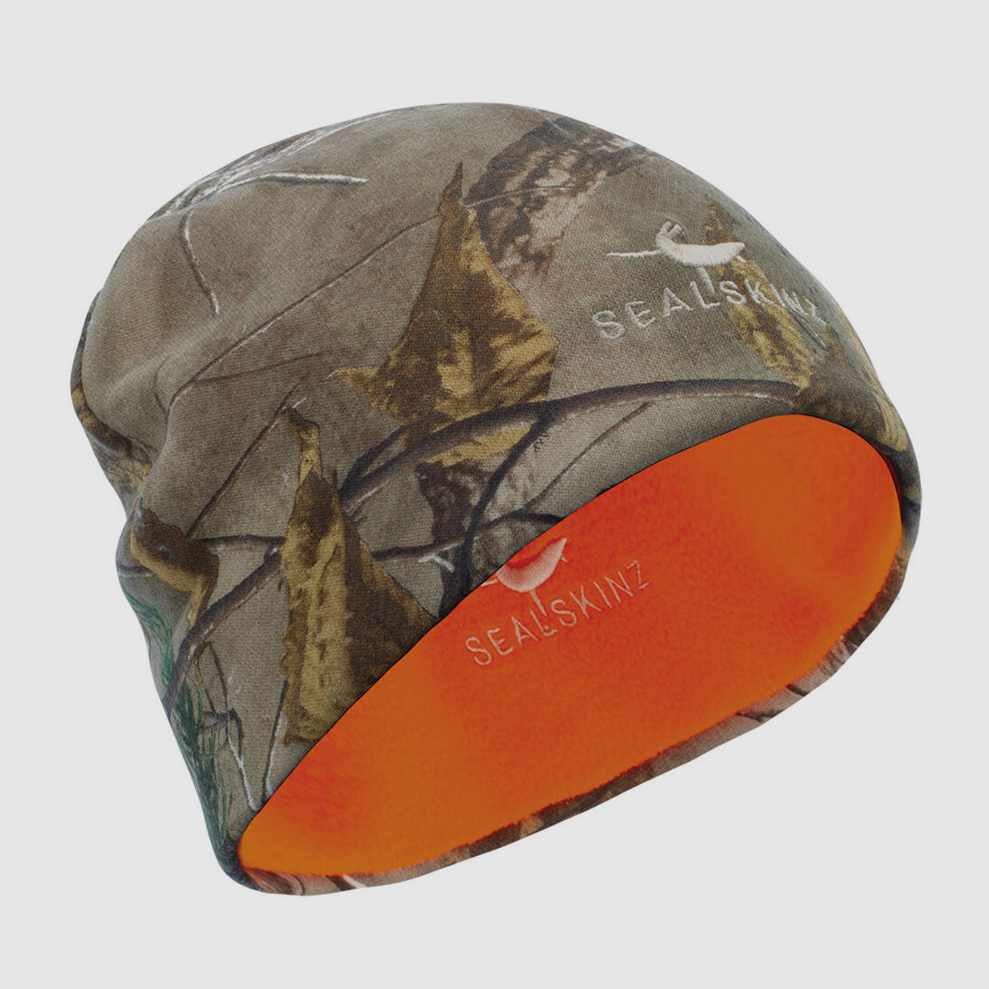 SealSkinz Waterproof Beanie Realtree and Orange - S/M