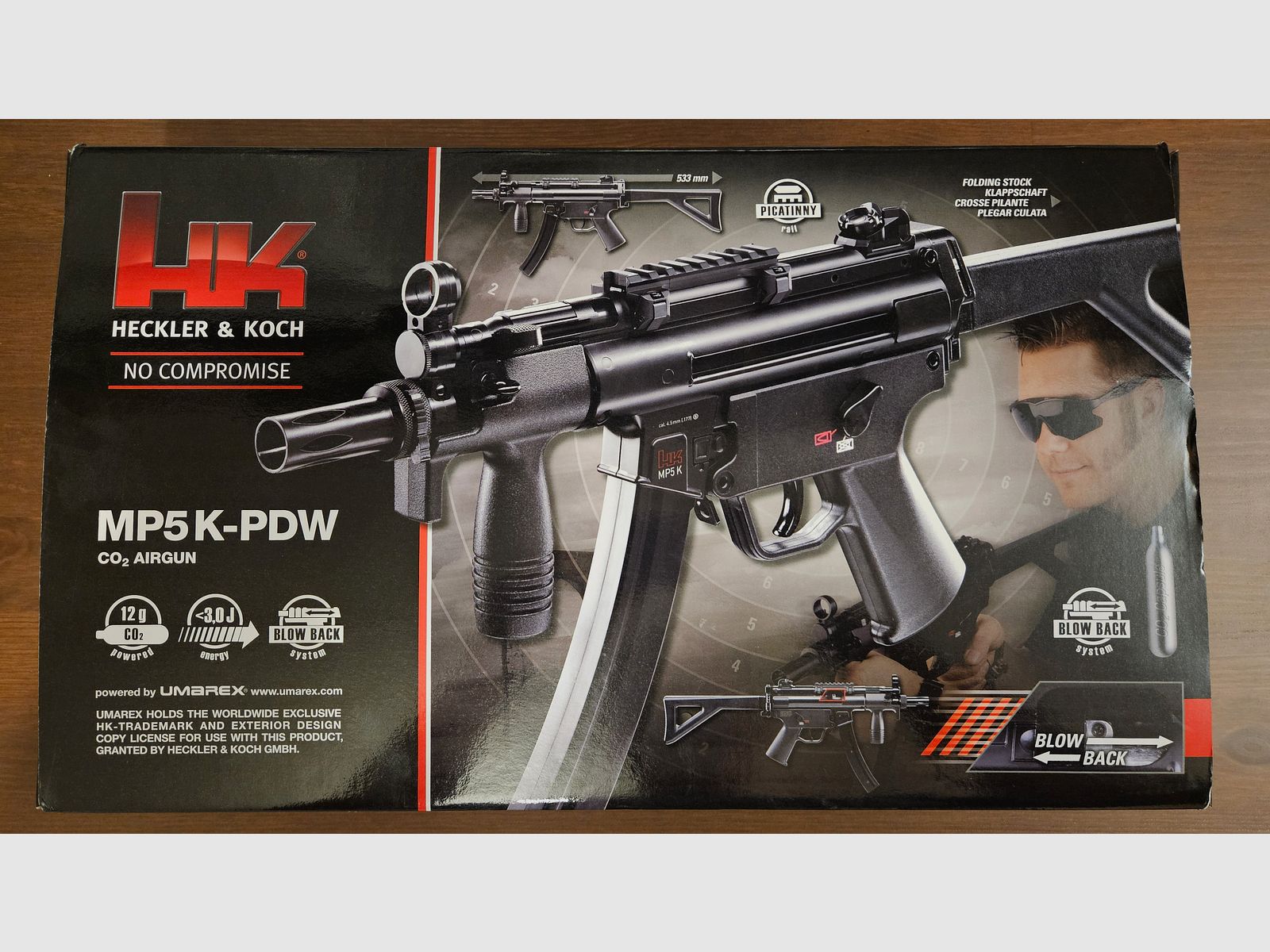 Heckler & Koch HK MP5 K-PDW 4,5 mm (.177) BB, CO₂, < 3,0 J / UMAREX luchtgeweer