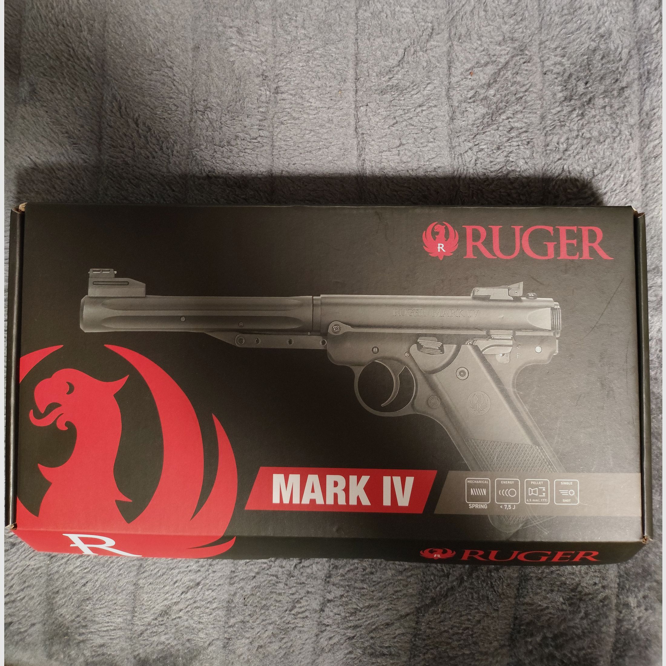Ruger Mark 4 Hunter Luchtpistool 4,5 Diabolo Zilver