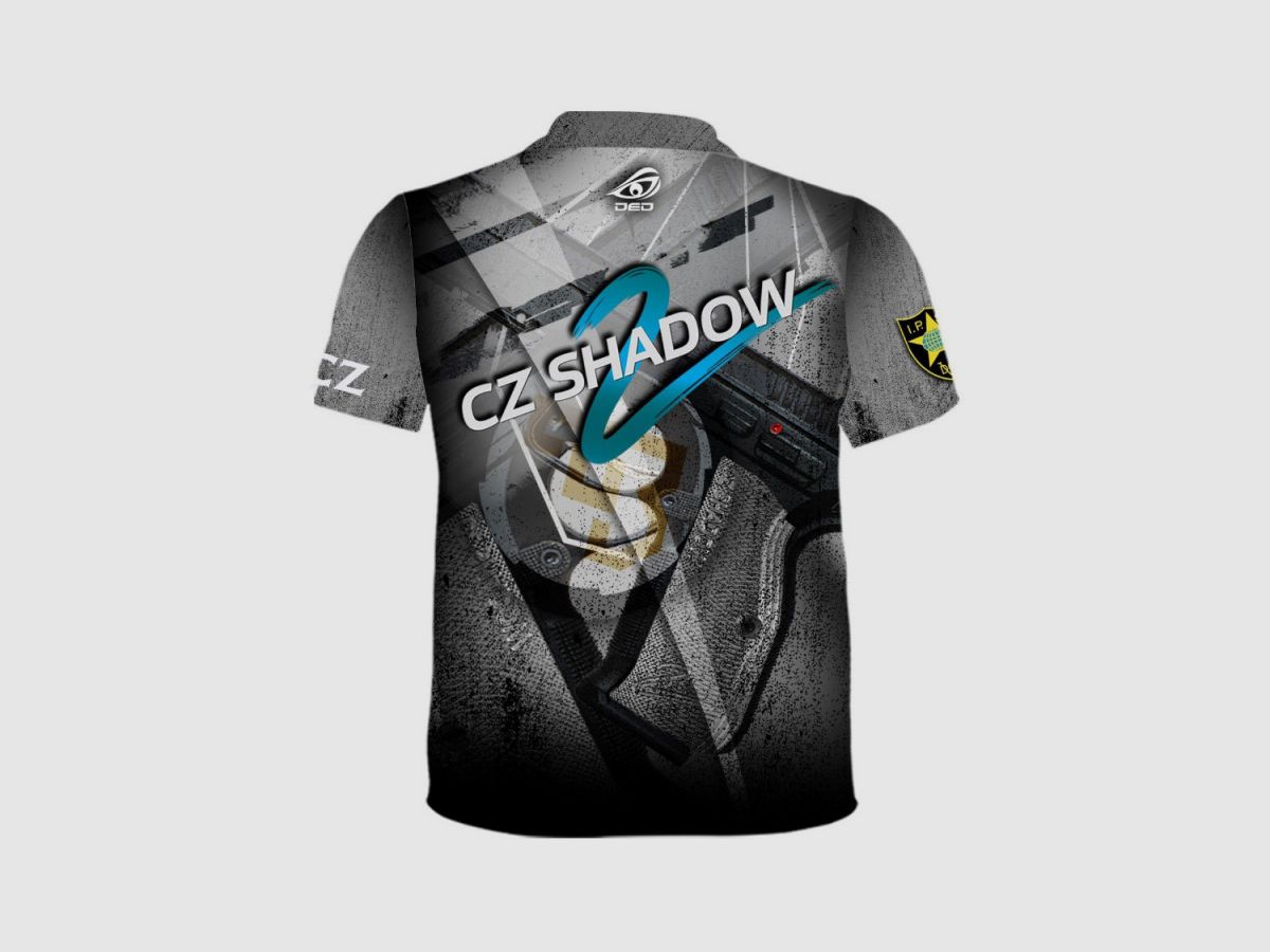 DED CZ Shadow 2 Graues T-Shirt, Größe: XXL, Benutzerdefinierter Name: Kein Name, Kleidungstyp: Kinder, Bild 3 von 3