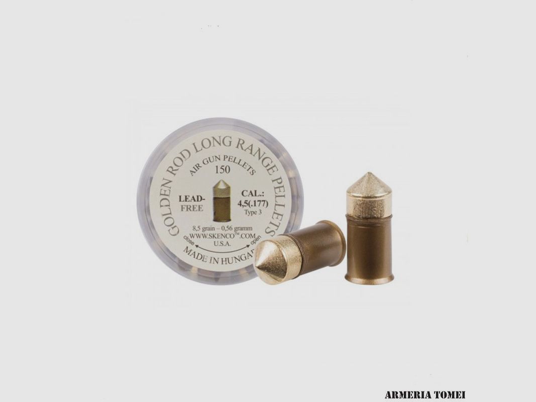 SKENCO – GOLDEN ROD LONG RANGE PELLETS – TYPO 3 4,5MM 0,56GR./8,5GRS – CONF. 150 ST.
