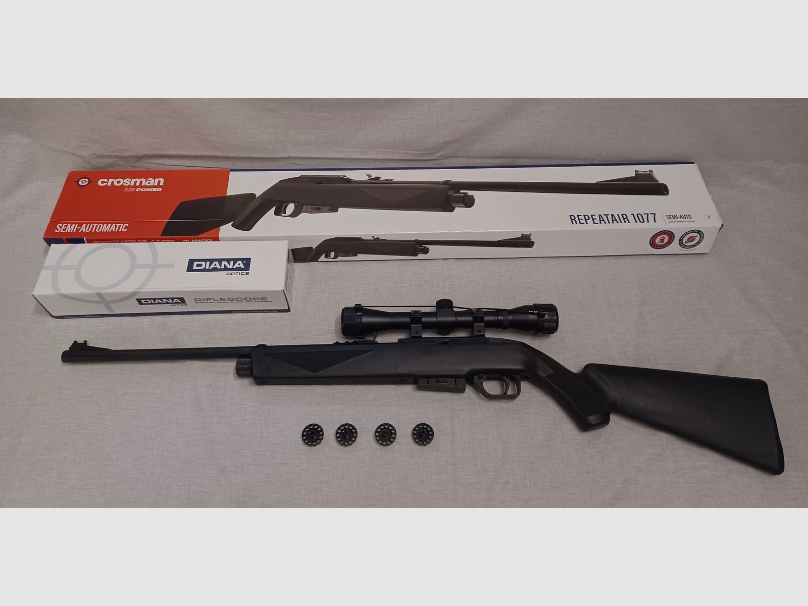 Crosman 1077 AirSource / Zielfernrohr / 4,5 mm Diabolo / CO2 / Gewehr / OVP (160)