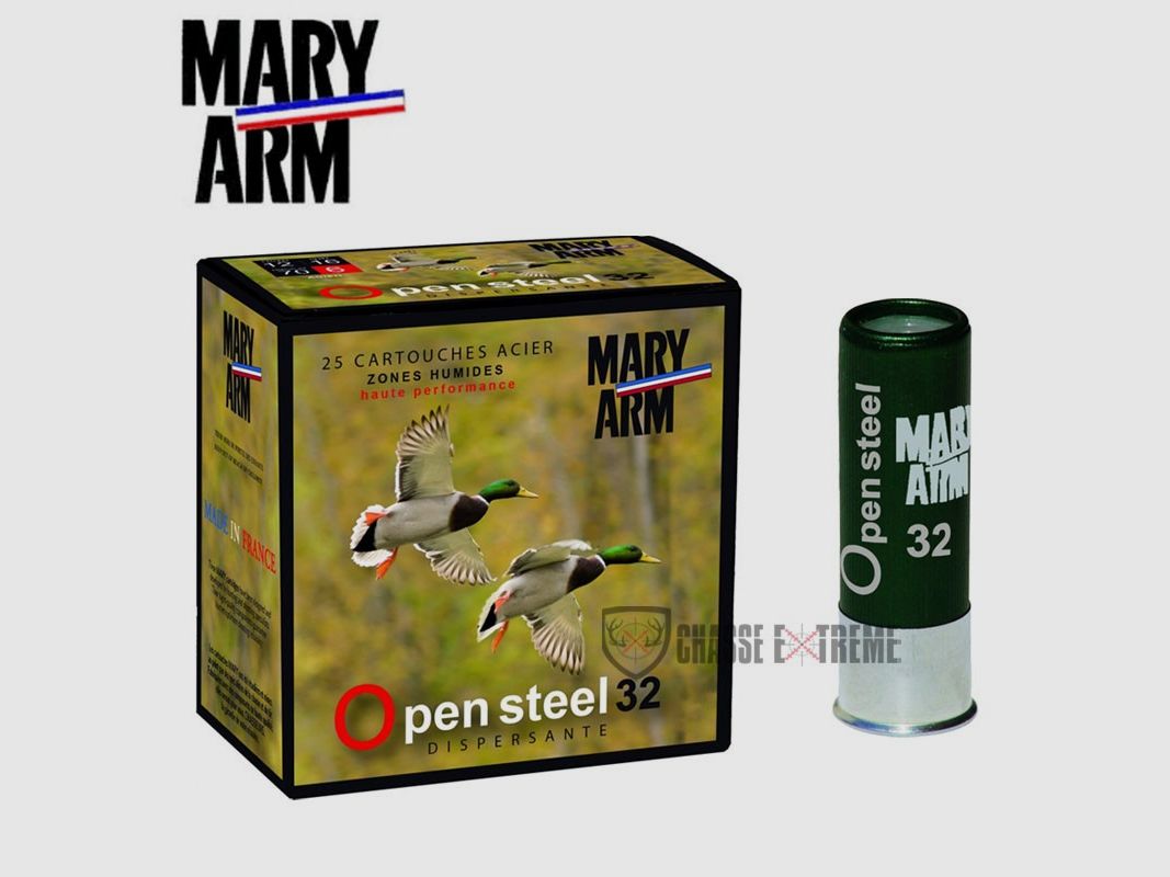 25 Cartucce MARY ARM Open Steel 32gr Cal 12/70 Pb 6