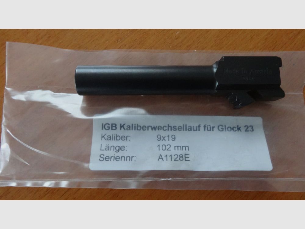 IGB Austria IGB Austauschlauf in 9mm für Glock 23 oder Glock 32