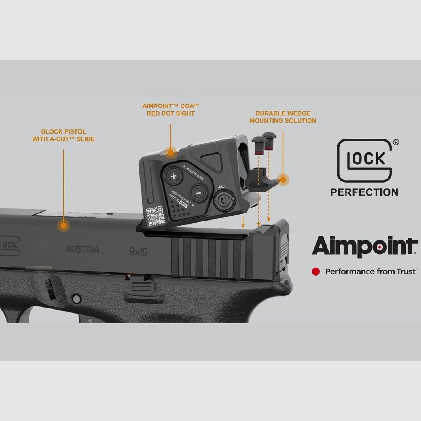 Glock 19 Pistole A-CUT Aimpoint COA, Bild 4 von 6