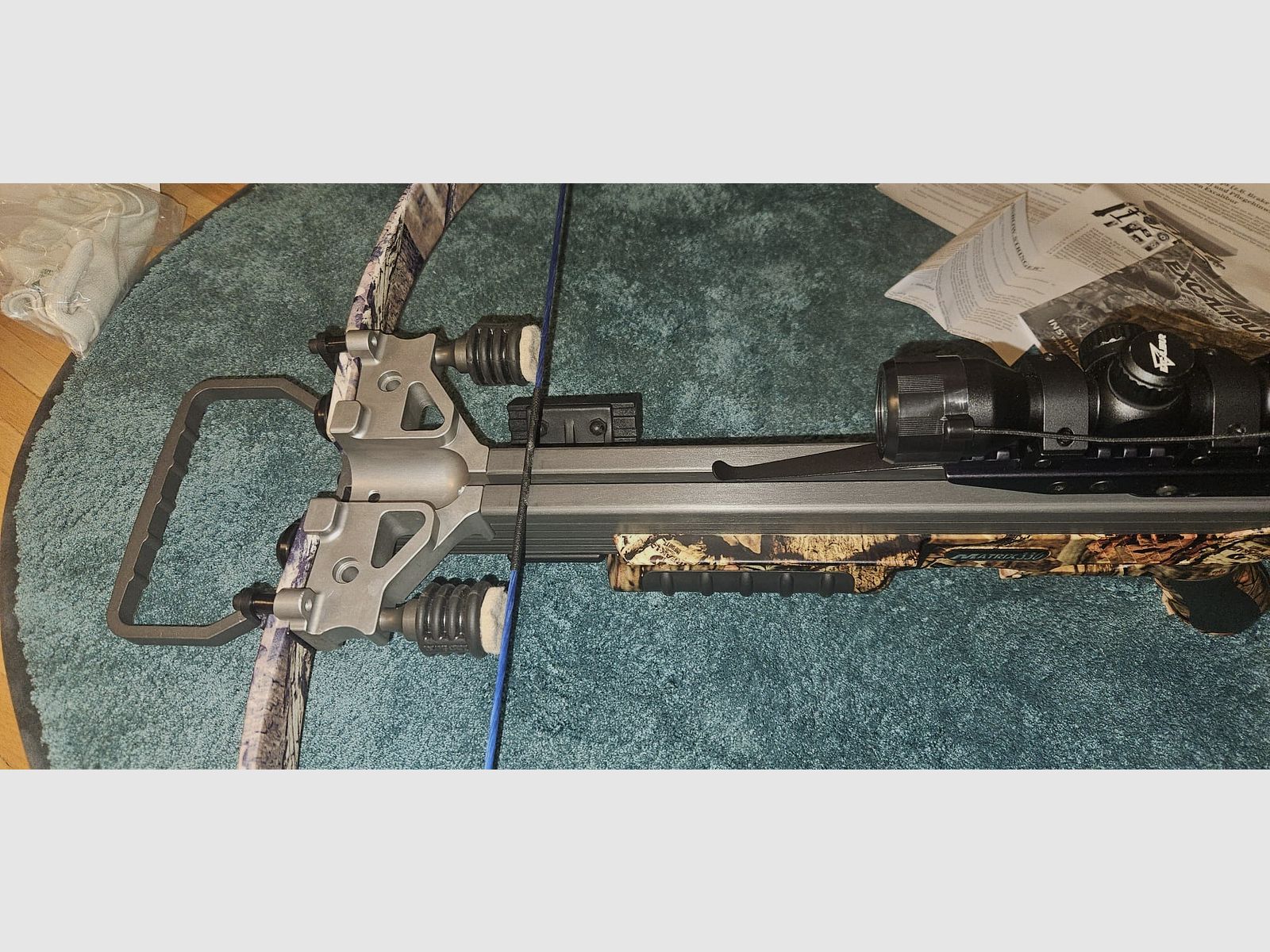 Excalibur Matrix 330 Armbrust + viel Zubehör (Ersatzwurfarme, Tasche, ZF) – sehr guter Zustand