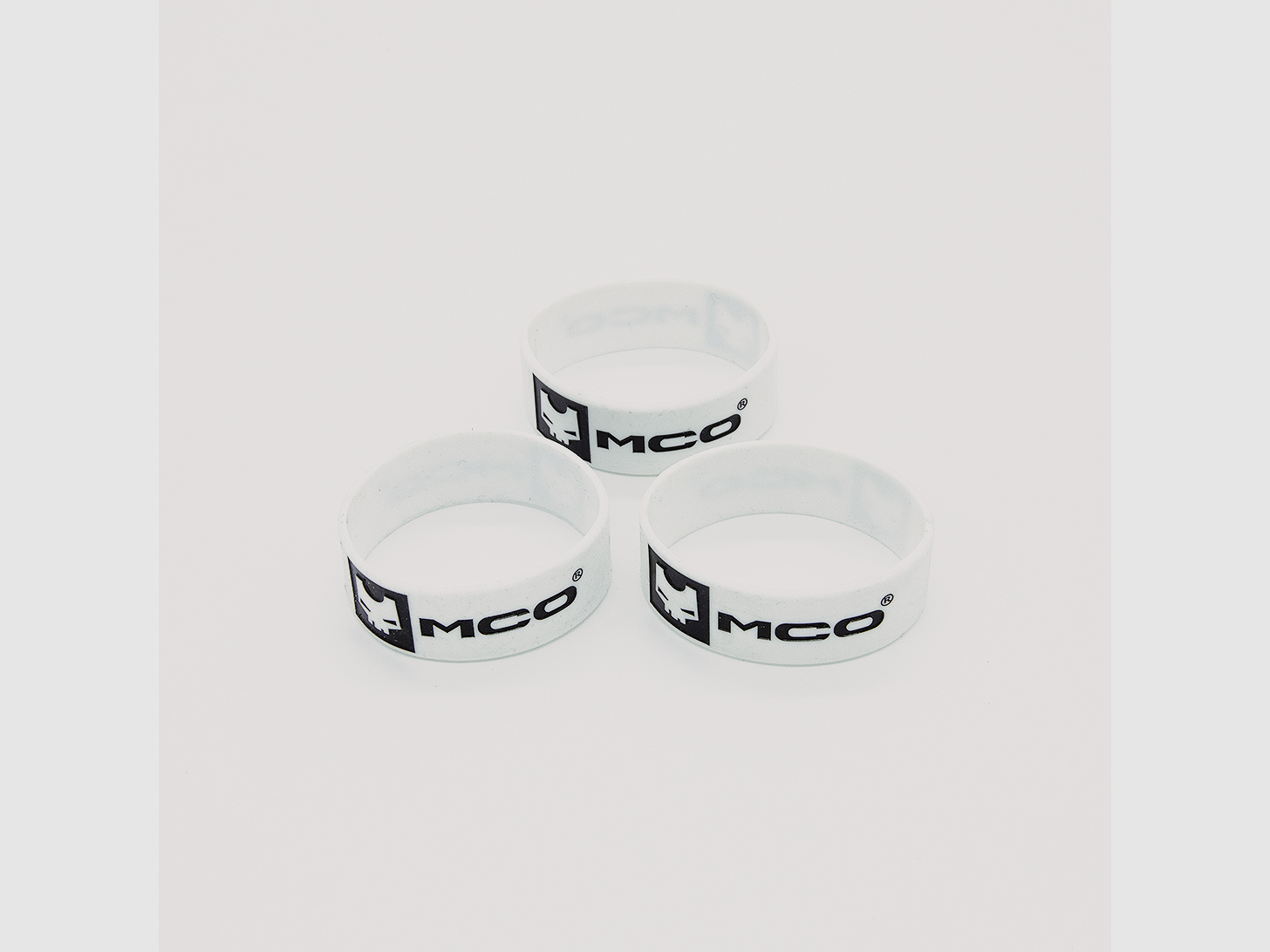 Paquete de tres bandas de goma para revistas (blanco)