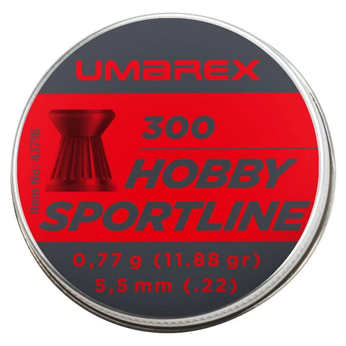 5.5 mm Umarex Hobby Sportline flat-head diabolo pellets, 300 pcs. (4.1716), image 1 of 2
