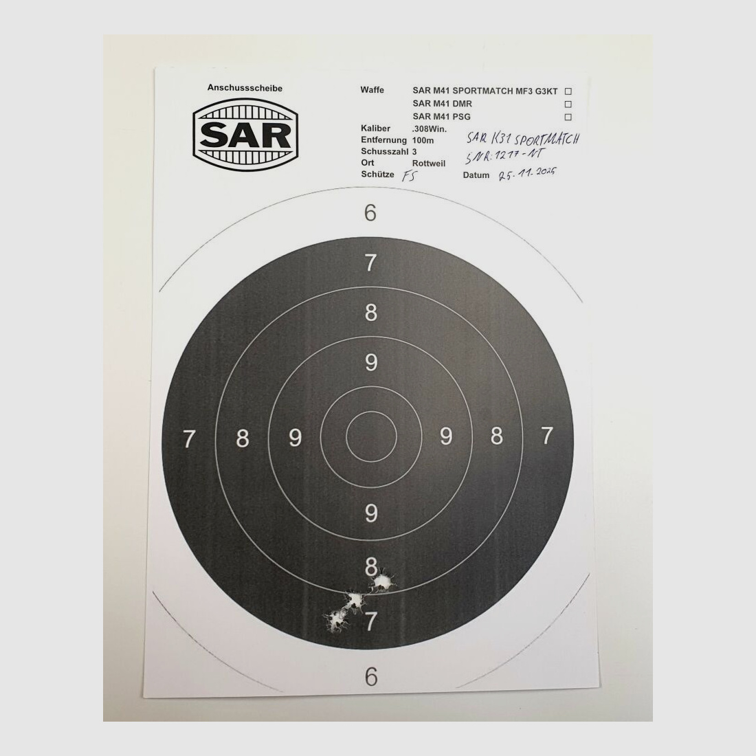 Schwaben Arms GmbH - Nouvelle production - Carabine à répétition SAR K31 SPORTMATCH en calibre 308win. similaire au K31 suisse