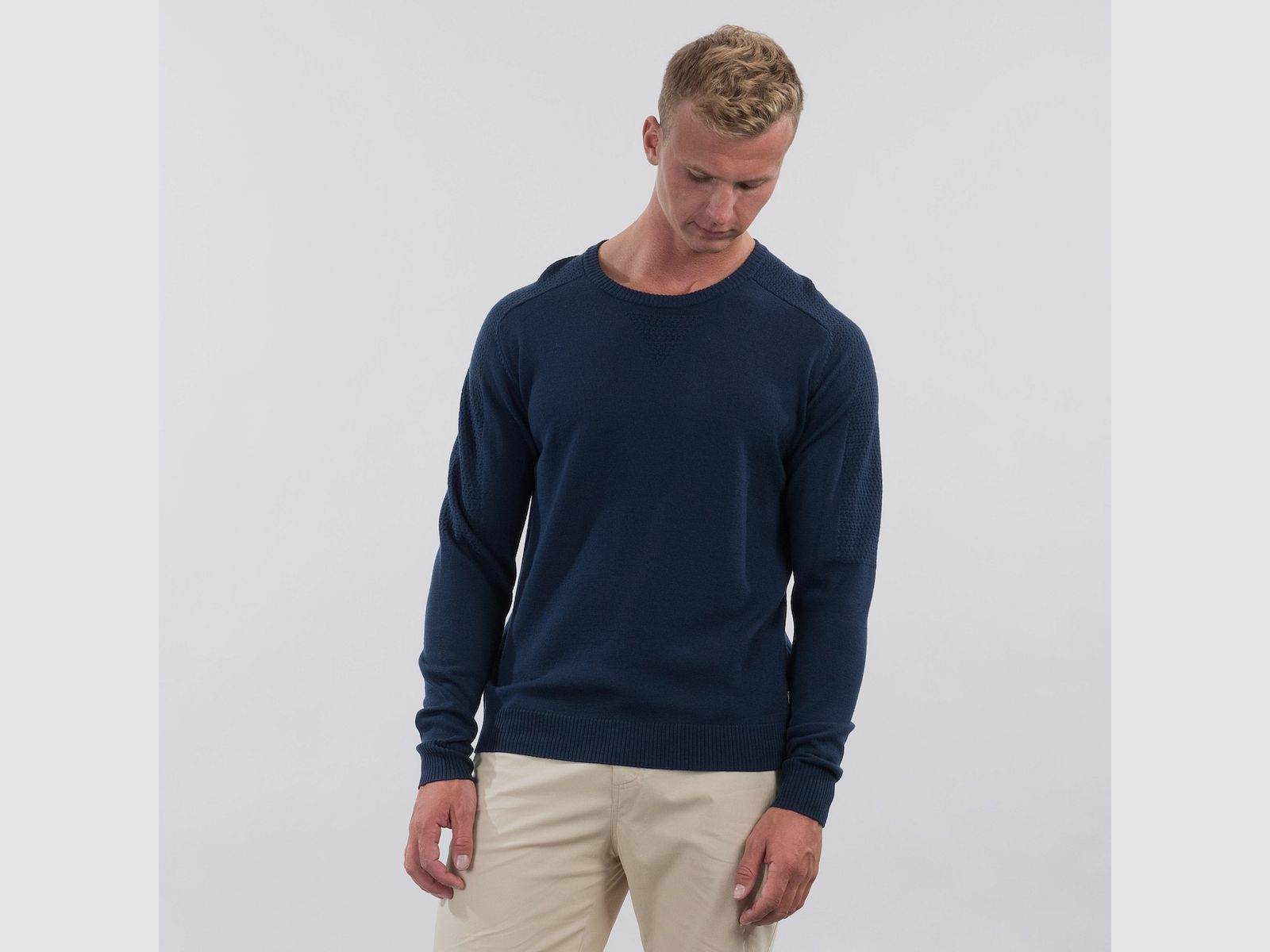 BERGANS Solli pull en laine bleu, image 1 sur 4