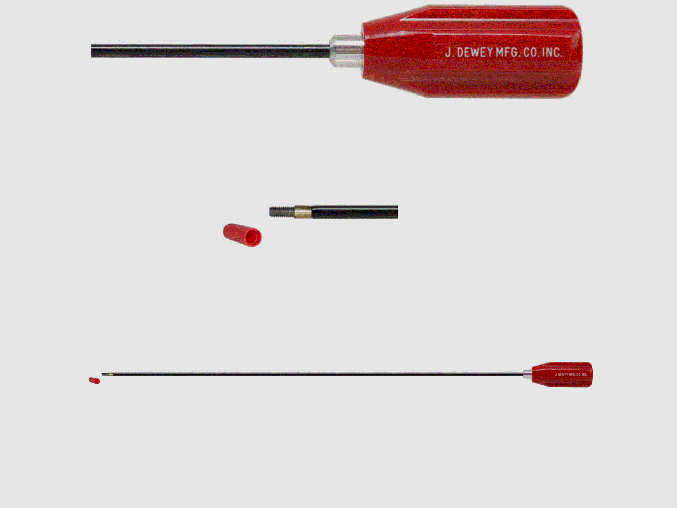 DEWEY Putzstock .22 (FINO A 6,5 MM) (INCL. PUNTA IN BRASS E ADATTATORE), 61cm